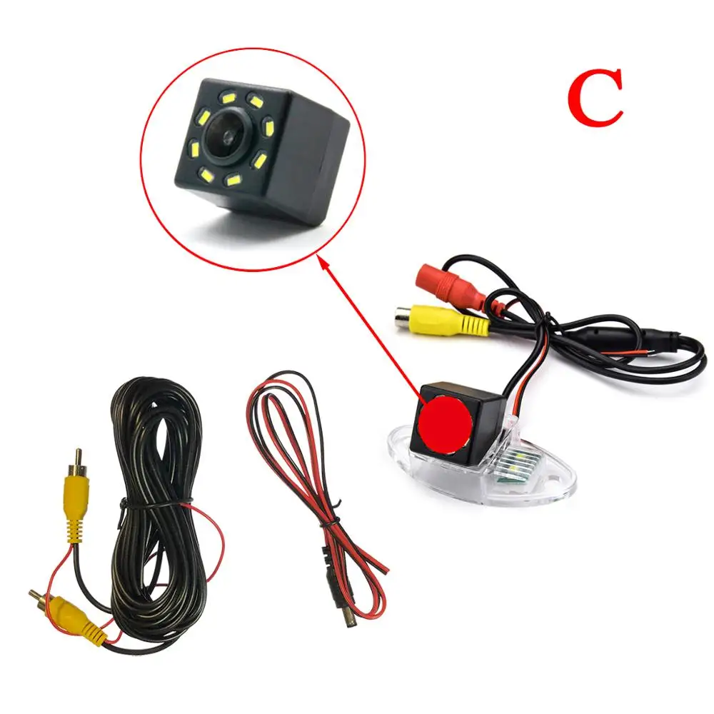8 LED Camera Автомобильный 4,3 дюймовый TFT монитор в зеркале и светодиодный регулируемый угол заднего вида камера для Buick Enclave Chevy Chevrolet Traverse GMC - Название цвета: 8 LED Camera