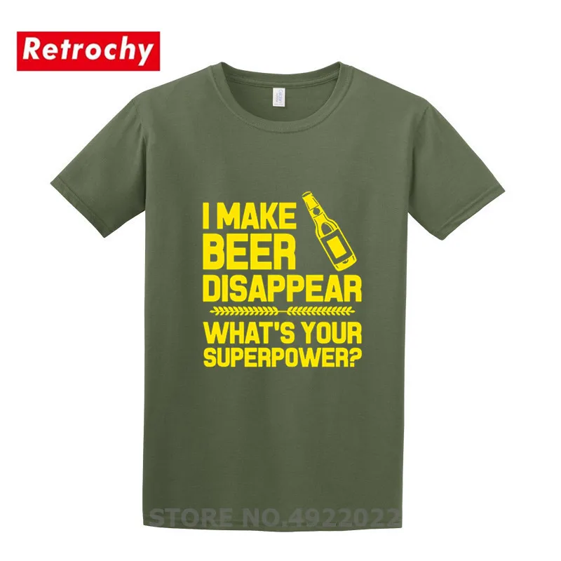 Новинка забавная шутка Мужская футболка с надписью I Make Beer Disappear подарок для папы