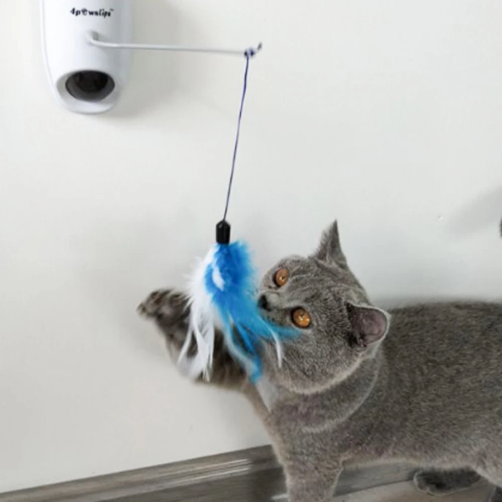Котенок лазерные игрушки кошка автоматическая электрическая Лазерная игрушки из перьев с тремя забавными перьями палочки для кошек игрушки товары для кошек