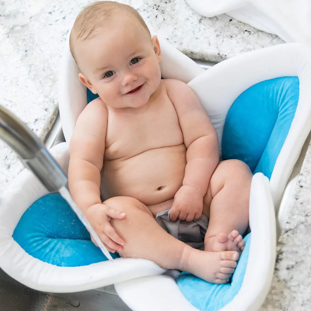 Coussin de bain en forme de tournesol pour bébé, accessoires de siège de  douche pour nouveau-né