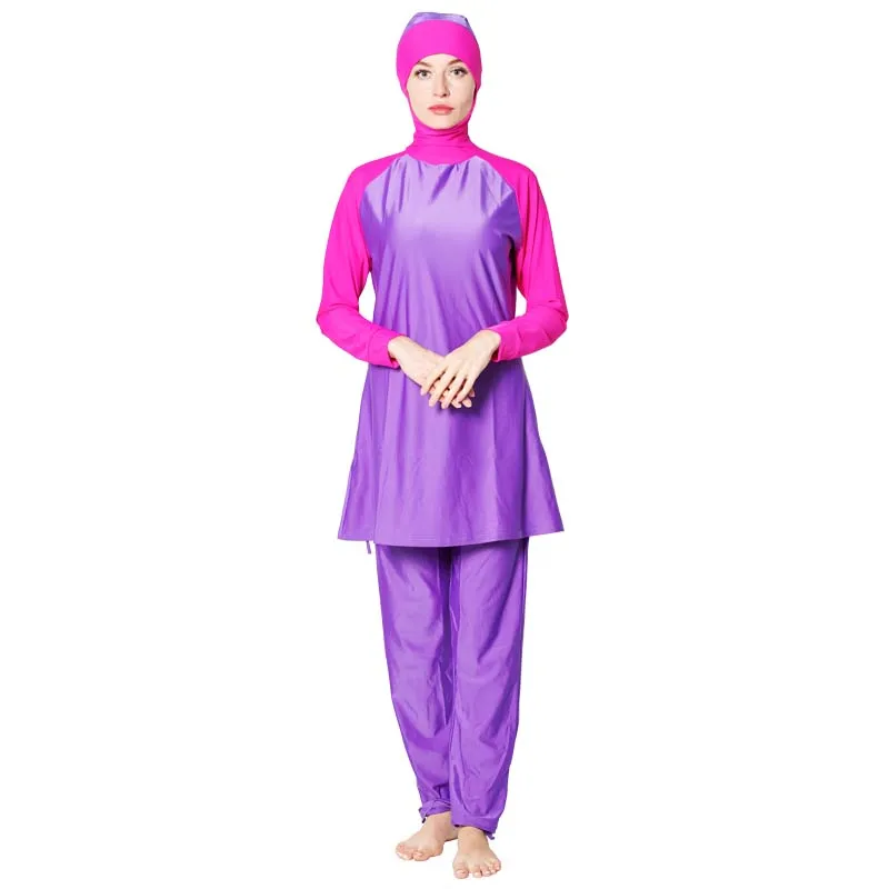 Shehang Женская пляжная одежда Burkinis с полным покрытием купальный костюм с хиджабом скромные купальники мусульманская одежда для плавания