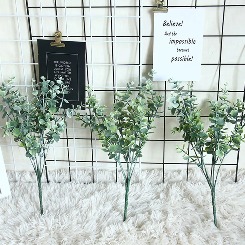 Нордические искусственные растения INS эвкалипта денежный лист с травой производители для домашнего свадебного украшения растительные стены поддельные цветы