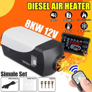 

Newest 12V 8000W Diesel Air Heater LCD Monitor Thermostat Remote Control Trucks Bus Boat RV Van Diesel Heater Air Parking Heater