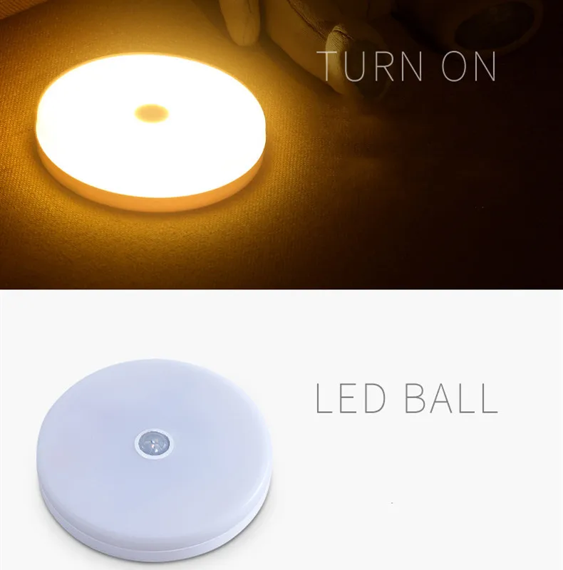 

Automatic Magnetic Base USB Rechargeable Adhesive Led Indoor Decor Corridor Lamp ABS Bedroom Motion Sensor Portable Night Light