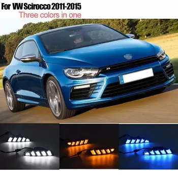 

For Volkswagen Scirocco 2011 2012 2013 2014 2015 Yellow Turn Signal Relay Waterproof 12V Car LED DRL Daytime Running Light