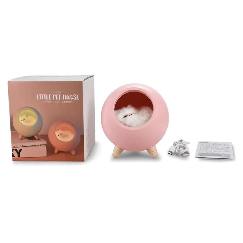 HobbyLane настольная лампа USB атмосферный свет для детей, девочек, прикроватная тумбочка для спальни, мультяшный светодиодный светильник для сна, теплый светильник