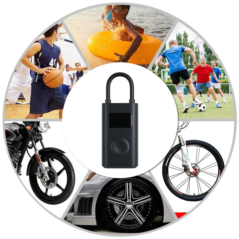Xiaomi Electric Inflator Pump Smart Digital Tire Pressure Detection For Scooter Bike Motorcycle Scooter M365 Pro Car Football