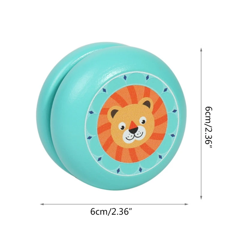 Cute Animal Print Wooden Yoyo Toys Ladybug Toy Kids Yo-Yo Creative Cartoon Unicorn Yo Yo Toys for Children 6cm Wooden Ball yoyo ball