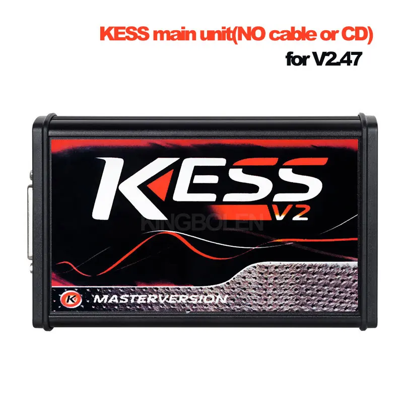 KESS V2 V2.47 V5.017 EU красный ECM Titanium KTAG V2.25 V7.020 4 светодиодных онлайн мастер версия BDM Frame ECU OBD2 автомобиль/Грузовик программист - Цвет: KESS Main unit