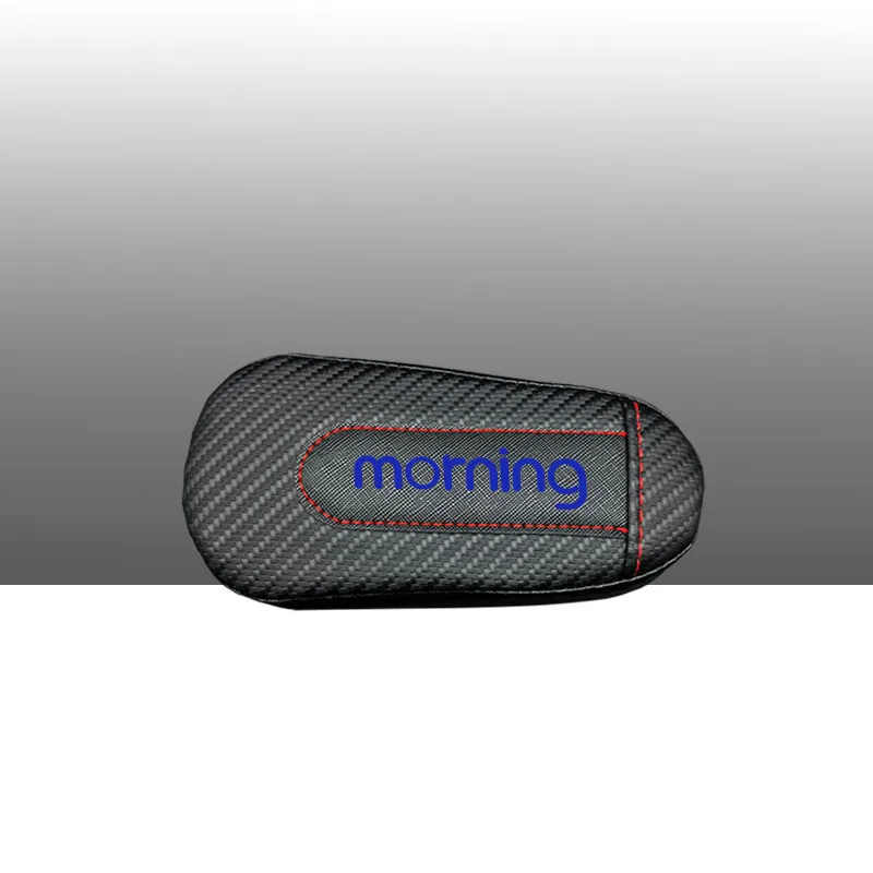 Автомобильный Стайлинг для Kia Morning, 1 шт., углеродное волокно, кожа, подушка для ног, наколенник, подлокотник, Накладка для интерьера, автомобильные аксессуары - Название цвета: style 3