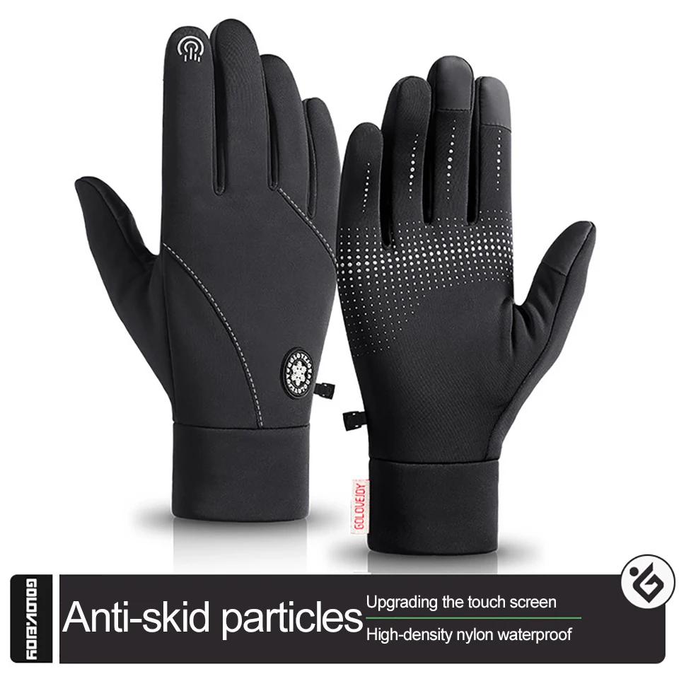 anqier Winter Gloves,Newest Windproof Warm Touchscreen Gloves Men Women for Cycling Running Outdoor Activities 