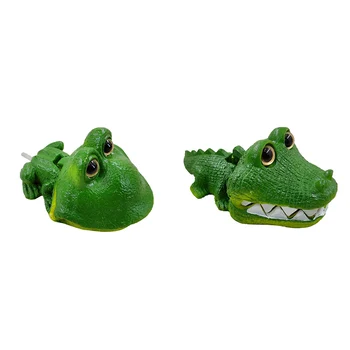 

Home Fish Tank Oxygen Pump Air Bubble Stone Ornament Increase Oxygen Frog/Crocodile Resin Model Aquarium Fish Tank Decoration