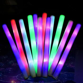 

LED Flashing Foam Sticks Kids Adults Light Sticks Cheering Props Glow Party Toy wedding birthday