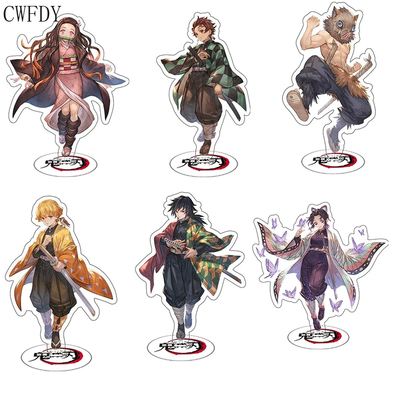 Demon Slayer Kimetsu No Yaiba брелок Tanjirou Nezuko Zenitsu Kanawo Giyuu Shinobu акриловая подставка клинок