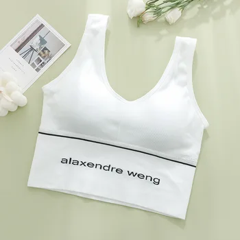 

Brand Design Seamless Tube Top Bra Beauty Back Sling Strap Wrapped Chest Anti-light Ladies Sports Fitness Top Bra Underwear