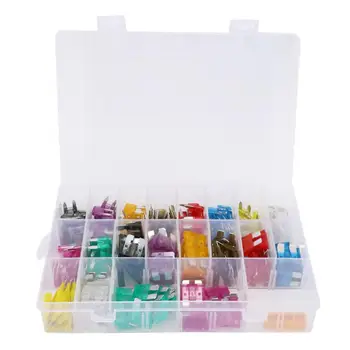 

220Pcs Medium Small Car Fuse Kit 2~35A Quick Blow Fuse Compartment Kit