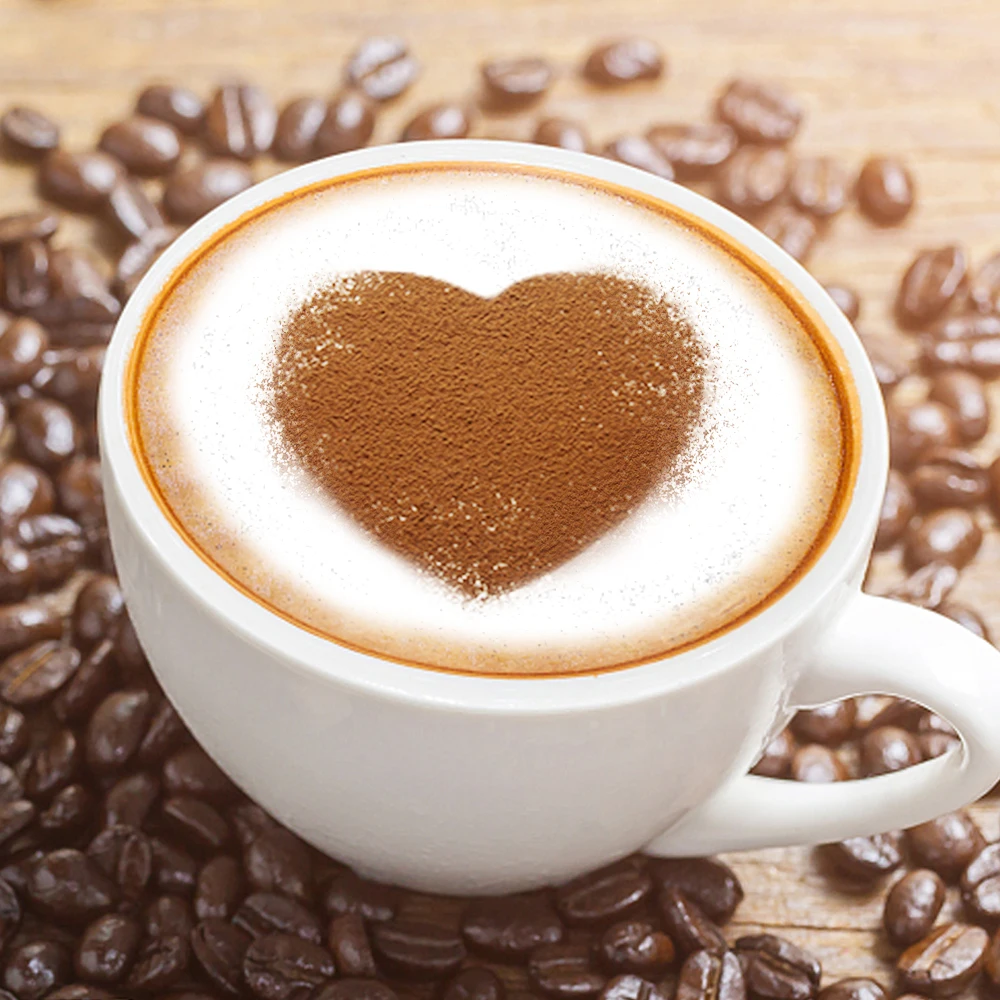 8 шт./компл. Форма для печати кофе капучино латте трафарет пена капуччино