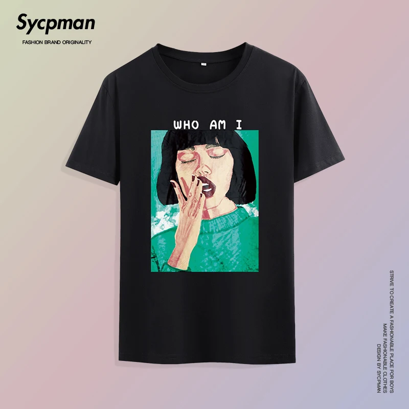 Новинка футболка с принтом Кто я масляная живопись для мужчин и женщин