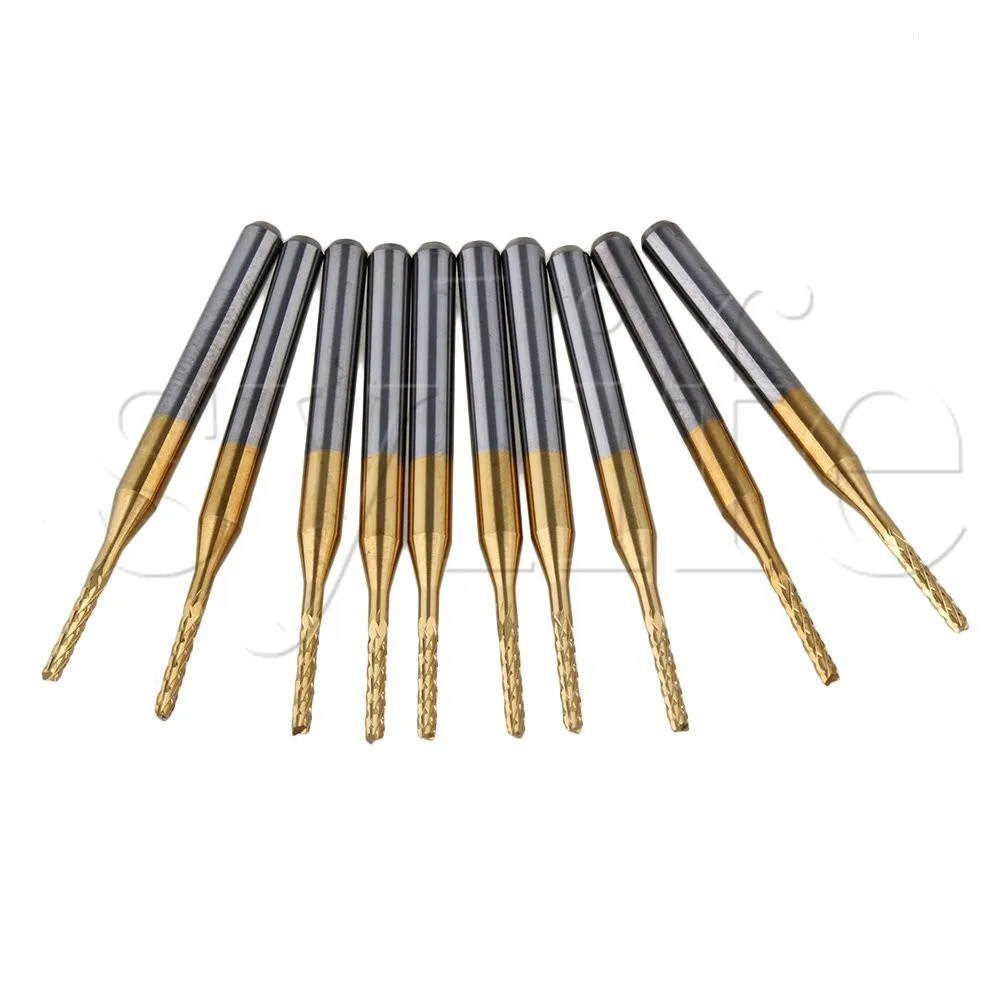 Твердосплавная Концевая фреза с Оловянным покрытием гравировальное долото