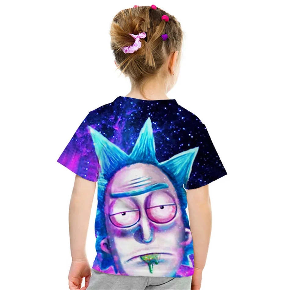 Коллекция года, новая летняя детская футболка с 3D принтом «Rick and Morty By Jm2» футболка с аниме для мальчиков и девочек красивые детские футболки для детей возрастом от 4 до 12 лет