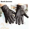 Deerskin gloves men's touch screen high-quality leather 2022 new hand-stitched thin wool lining keeps warm in autumn and winter ► Photo 2/6