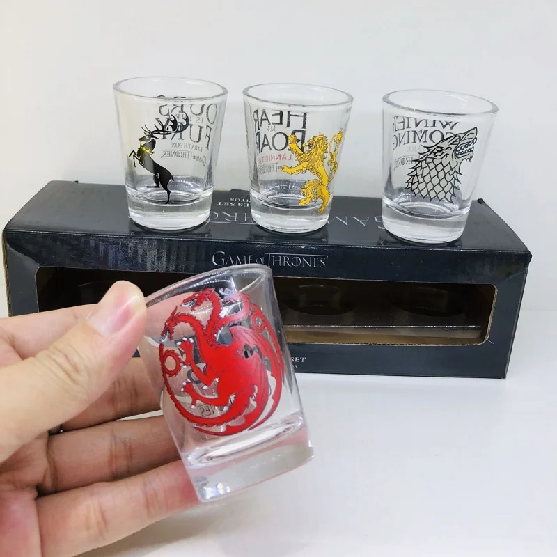 Игра престолов ликер Набор стаканов виски вина чашки маленькие пинты стеклянные чашки и кружки креативные стаканы