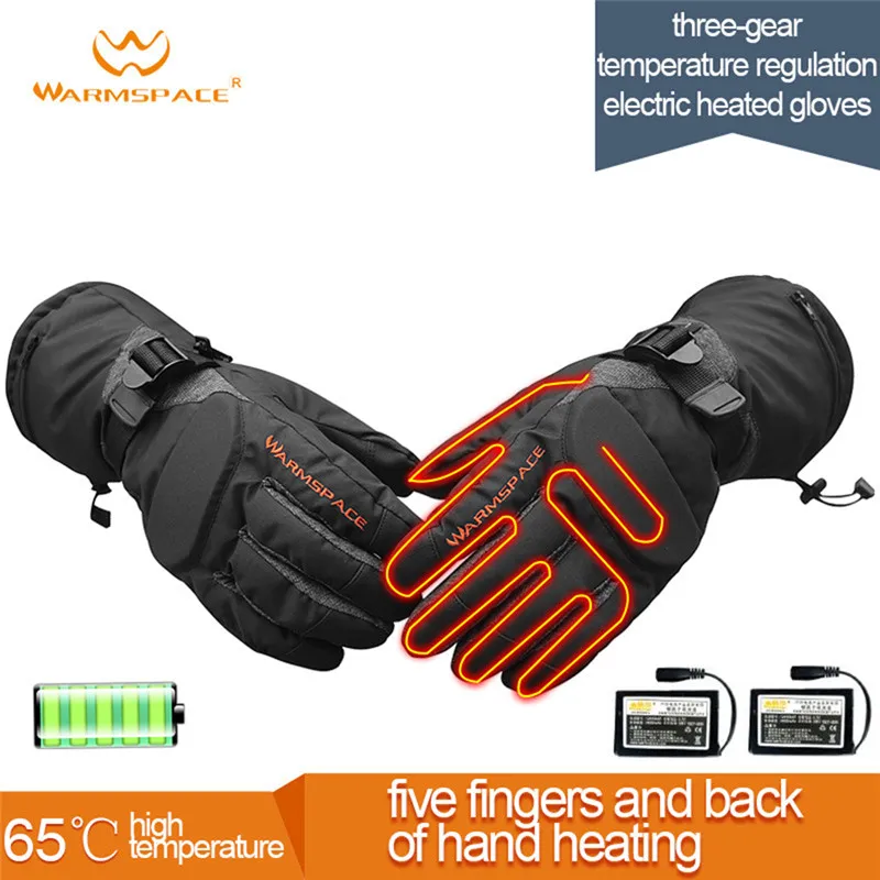 Smart Electric Heated Gloves Touch Screen Ski Battery Powered Self Heating 3M Waterproof Motorcycle Racing Riding Guantes | Спорт и