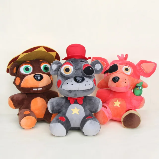 25CM Freddy Plush Foxy Chica Bonnie Springtrap Golden Freddy Fazbear plush soft Stuffed  Dolls kids toy 2