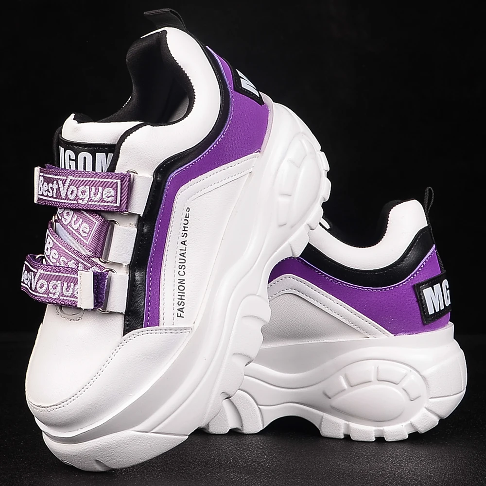 

high platform sneakers women shoes 2019 trendy casual shoes non slip very cool thick soled sneakers ins dad shoes basket femme