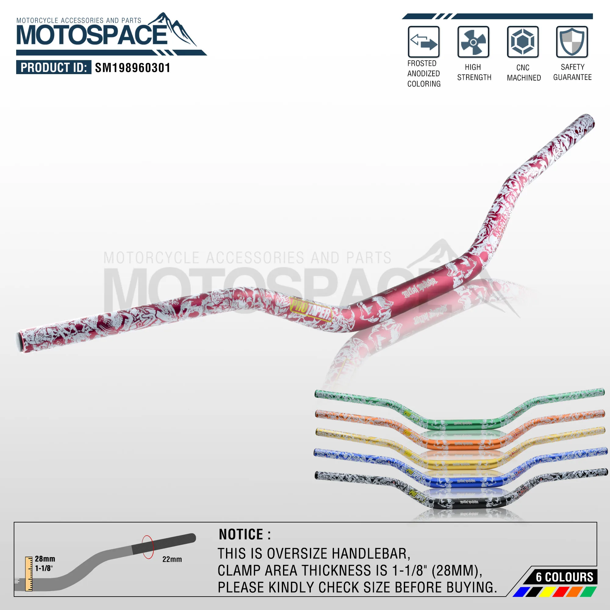 Серый алюминиевый 28 мм 1-1/" Руль для moto rcycle moto MX CR CRF CRM XR YZ YZF WR WRF DR DRX RM rmz EX 85 125 200 250 400 650