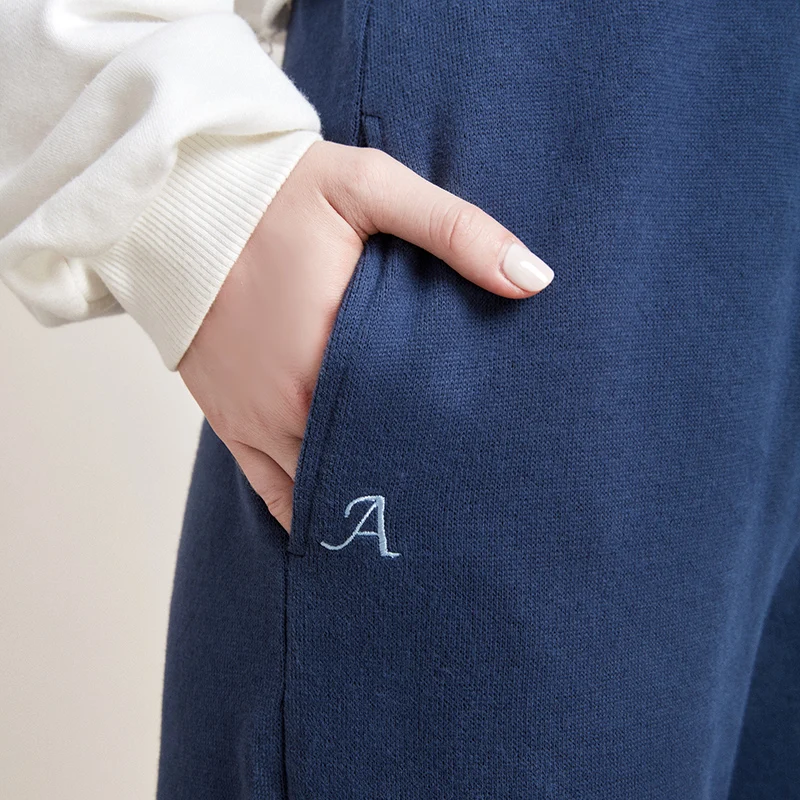 ARTKA, Осенние новые женские брюки, 3 цвета, драпированные широкие брюки, эластичный пояс, прямые свободные повседневные штаны для женщин, ZA15195D