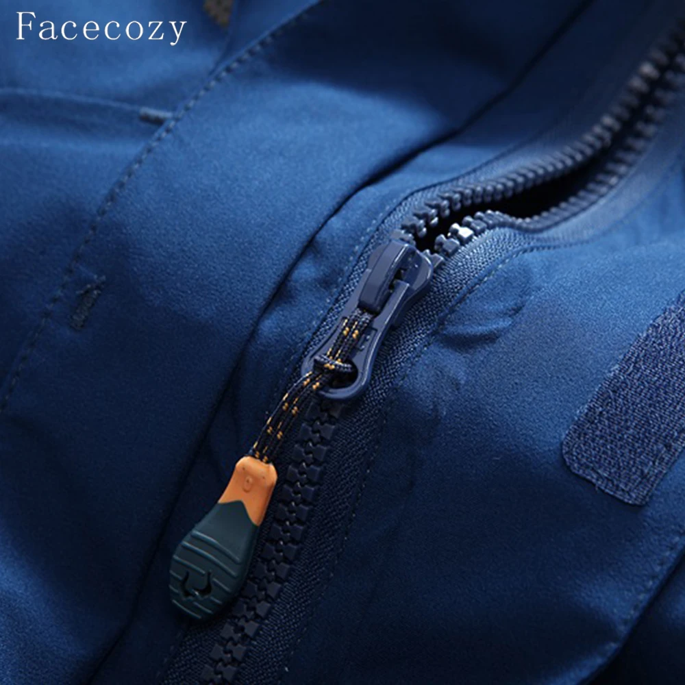 Мужская Флисовая Куртка Facecozy Softshell водонепроницаемая 2 шт. съемная скалолазание