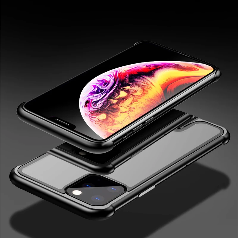 Металлический бампер из закаленного стекла, чехол для телефона iPhone 11 Pro Max, роскошная прозрачная алюминиевая рамка, стеклянная задняя крышка для Apple iPhone 11 Pro 11Pro Max, ударопрочный чехол