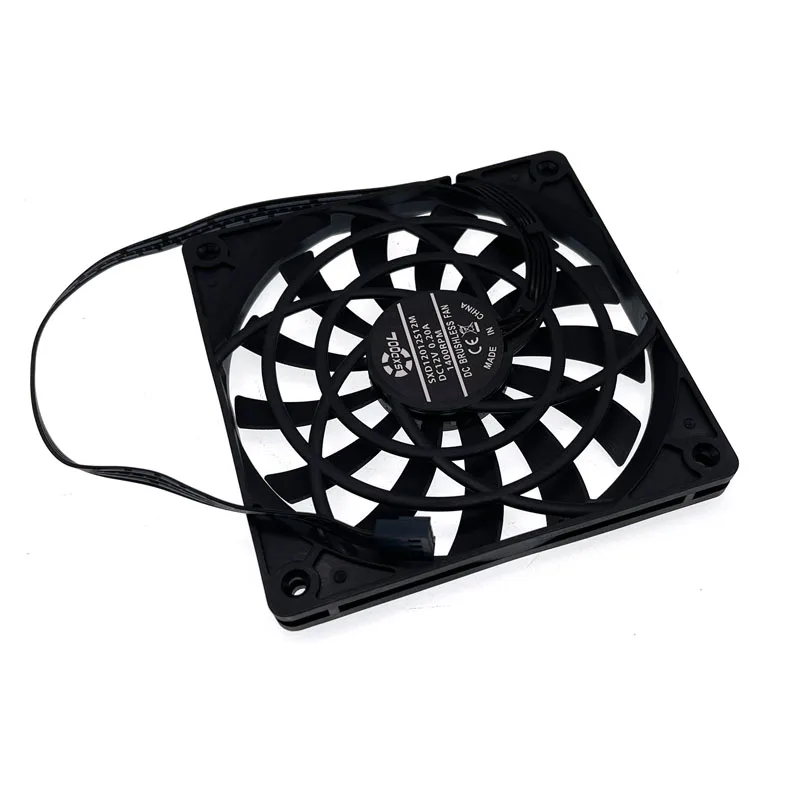 Mudo 120mm 12cm pwm ventilador de refrigeração