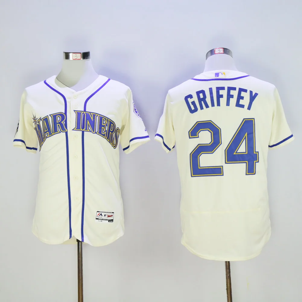 Темно-серый Мужская майка Seattle Ken Griffey Jr. Ichiro Suzuki Felix Hernandez James Paxton Edgar Martinez FLEX& Cool Base - Цвет: Темно-серый