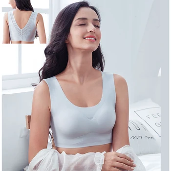 

Plus Size Lingerie Push Up Bras For Women Sexy Wire Free Underwear Elastic Seamless Female Brassiere Padded Bralette 95D 110D