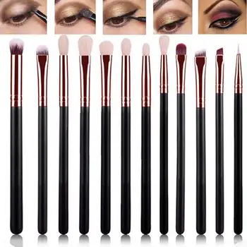 

LEARNEVER 12pcs Pro Eye Makeup Brush Set Powder Eyeshadow Brush Lip Eyeliner Highlighter Brushes Eyeshadow Brushes Tools Ma J4F1