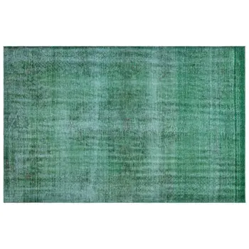 

Handmade Turquoise Vintage Overdyed Turkish Area Rug 192x297 Cm-6'4''X9'9''
