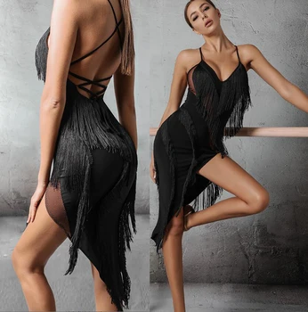 

Latin Dance Dress sexy latin dress fringe latin dress hollow out Dress Competition Dresses Samba Dancing Costumes Stage 2017