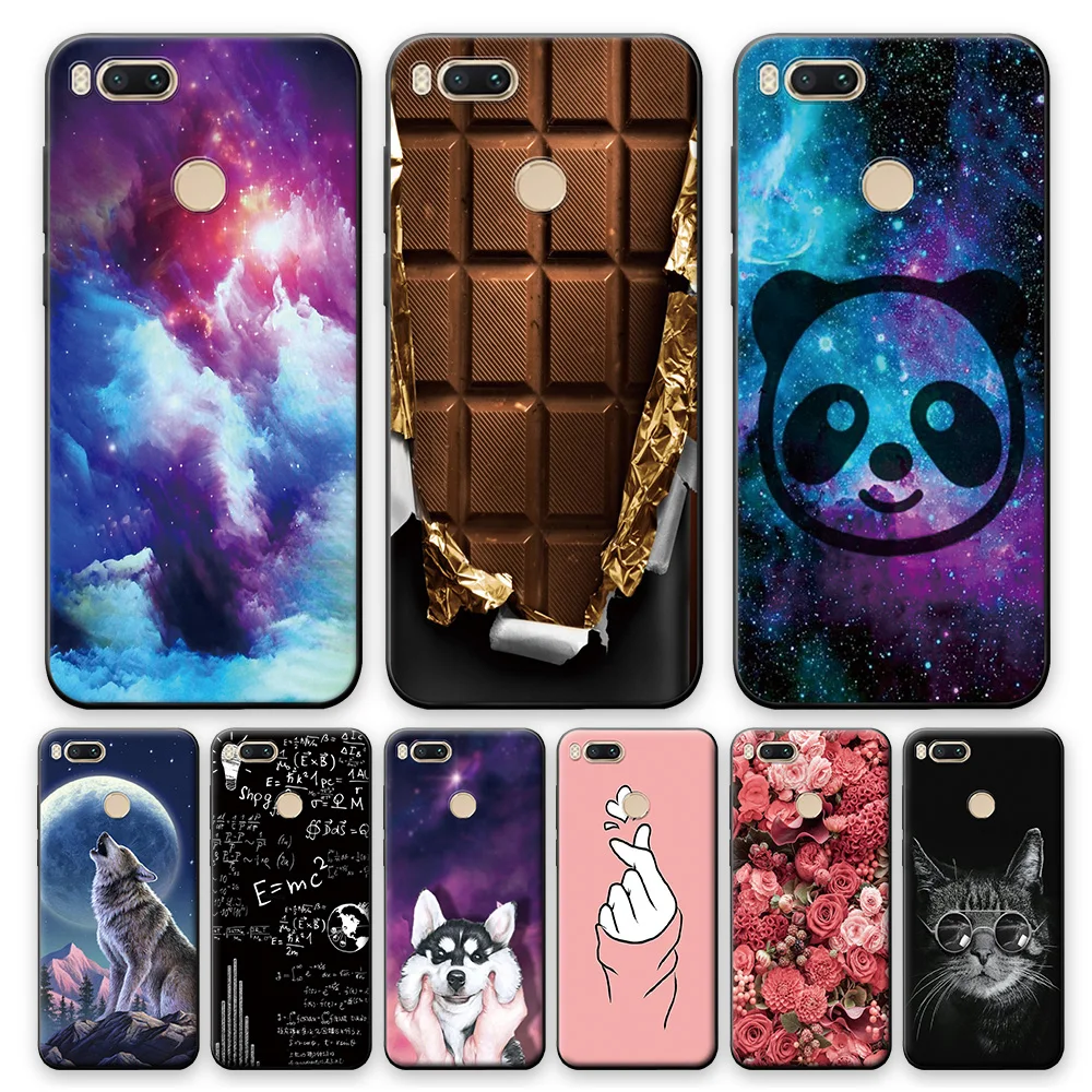 Para Xiaomi A1 caso cubierta en Xiaomi Mi A1 funda protectora de silicona para Xiaomi A1 1 TPU Teléfono para Xiaomi MiA1 espalda suave