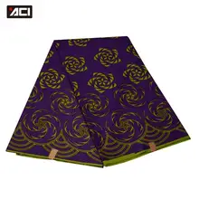 ACI настоящий воск Анкара ткань, Африканский воск печати Tissu Africain Нигерия Батик Ткань 6 ярдов/шт для свадебного платья