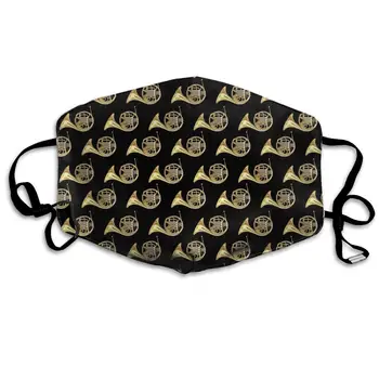 

NiYoung Women Men Teens Washable Reusable Face Masks with Elastic Ear Loop, Anti Dust Pollution Face Mask (French Horns Golden
