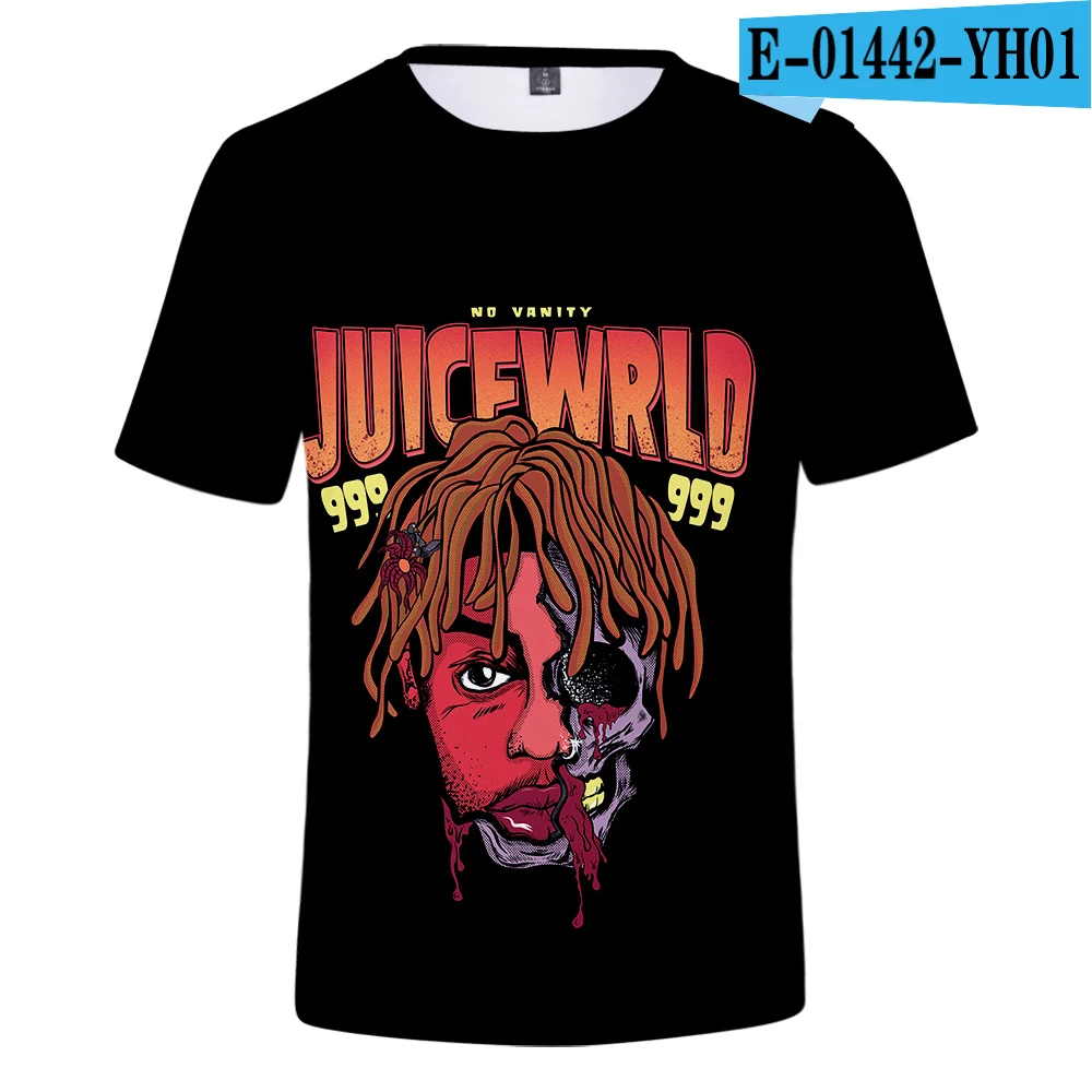 Рэпер певец juice wrld 3D футболка для мальчиков и девочек с короткими рукавами, летняя крутая уличная одежда в стиле хип-хоп, Молодежные креативные футболки - Цвет: 3D