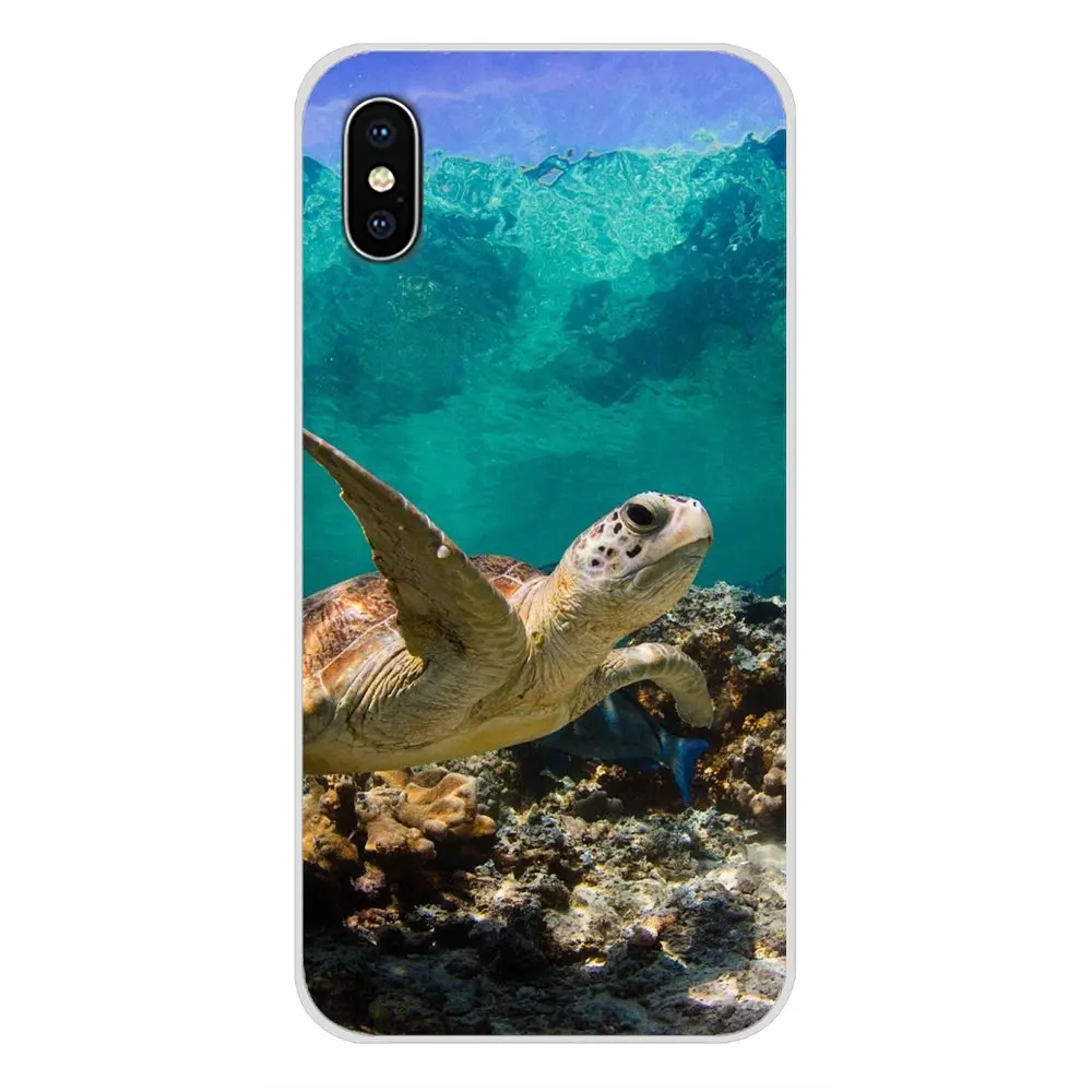 Для Apple iPhone X XR XS 11Pro MAX 4S 5S 5C SE 6S 7 8 Plus ipod touch 5 6 Аксессуары чехлы для телефонов милые морские черепахи