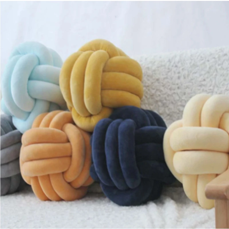 1PC Soft Creative Knot Ball of yall Cushion Bed Lounge Bench Stuffed Pillow Home Decor Bedroom Plush Kid Throw Drop Toy Elastic