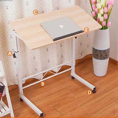 80*40 см Большой размер Рабочий стол компьютерный стол регулируемый переносной столик для ноутбука вращающийся столик для ноутбука можно снять стоящий стол - Цвет: Слоновая кость
