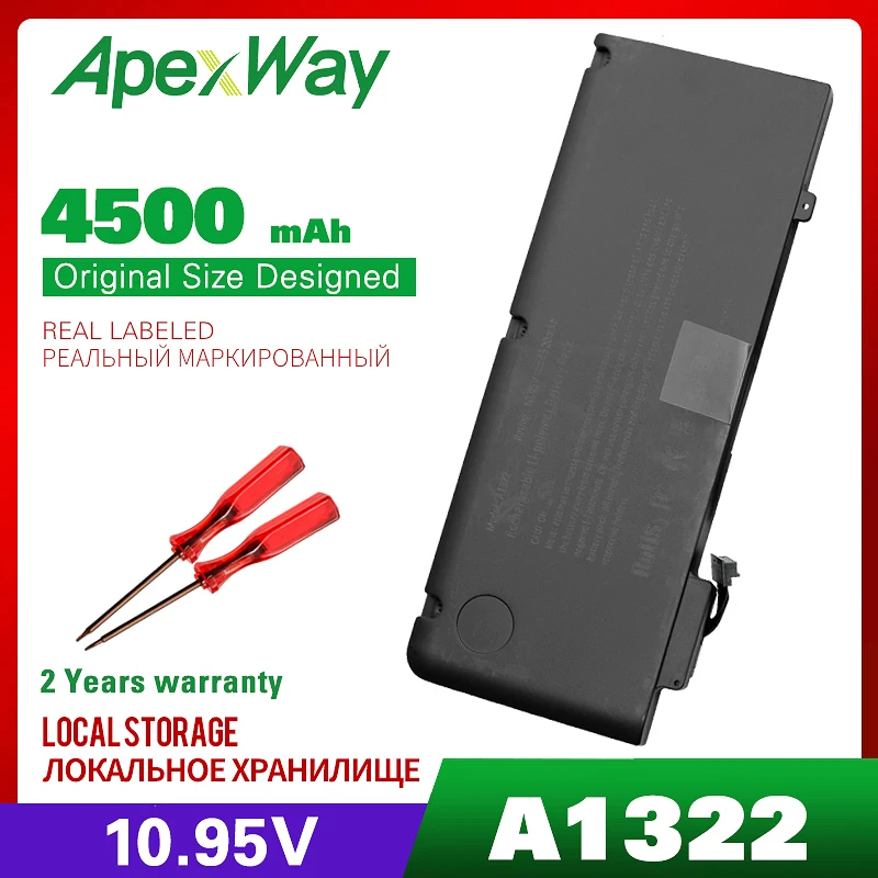 Аккумулятор A1278 10 95 в для APPLE A1322 MacBook Pro 13 дюймов MB990 */A MB990J/A MB991 MB991J/A MB991TA/A MB991ZP/A 4500