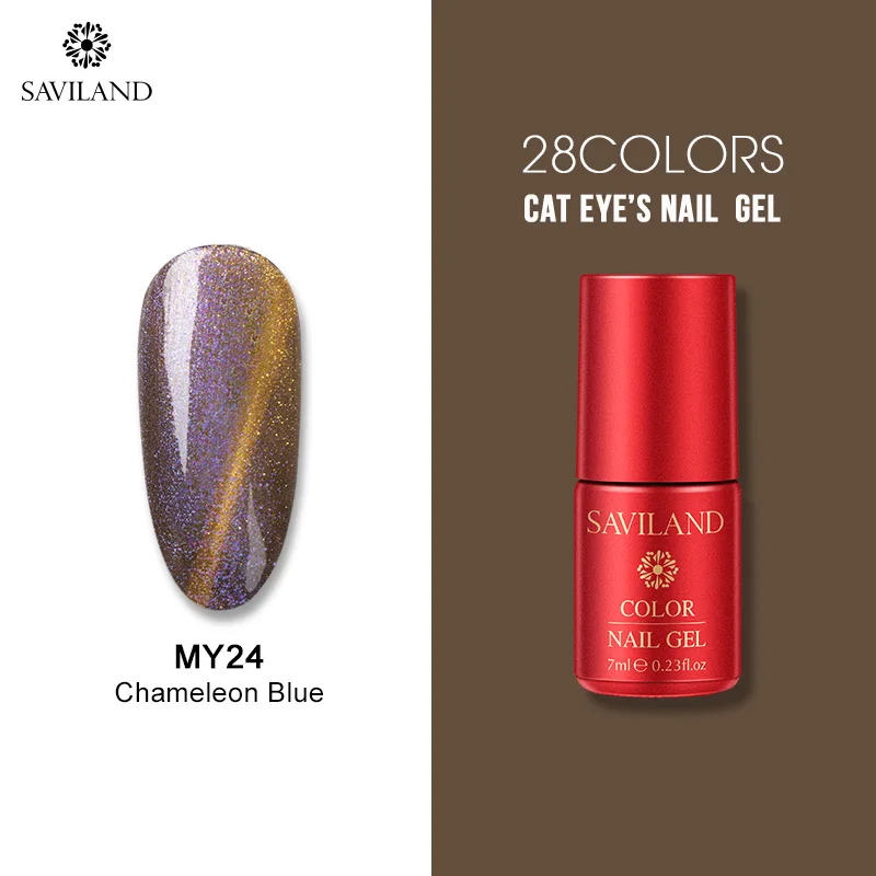 7ml MY24 SAVILAND кошачий глаз Хамелеон Гель-лак для ногтей с пузырьками звездное небо Магнитный УФ-светодиодный Гель-лак для ногтей требуется Гель-лак DIY - Цвет: 7ml MY24