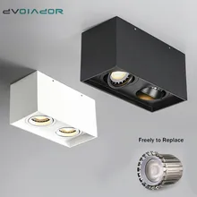 Светодиодный точечный светильник GU10, лампа с одной двойной головкой, потолочный светильник, светильники 5 Вт, 10 Вт, светодиодный светильник для гостиной, спальни, магазин, лампа