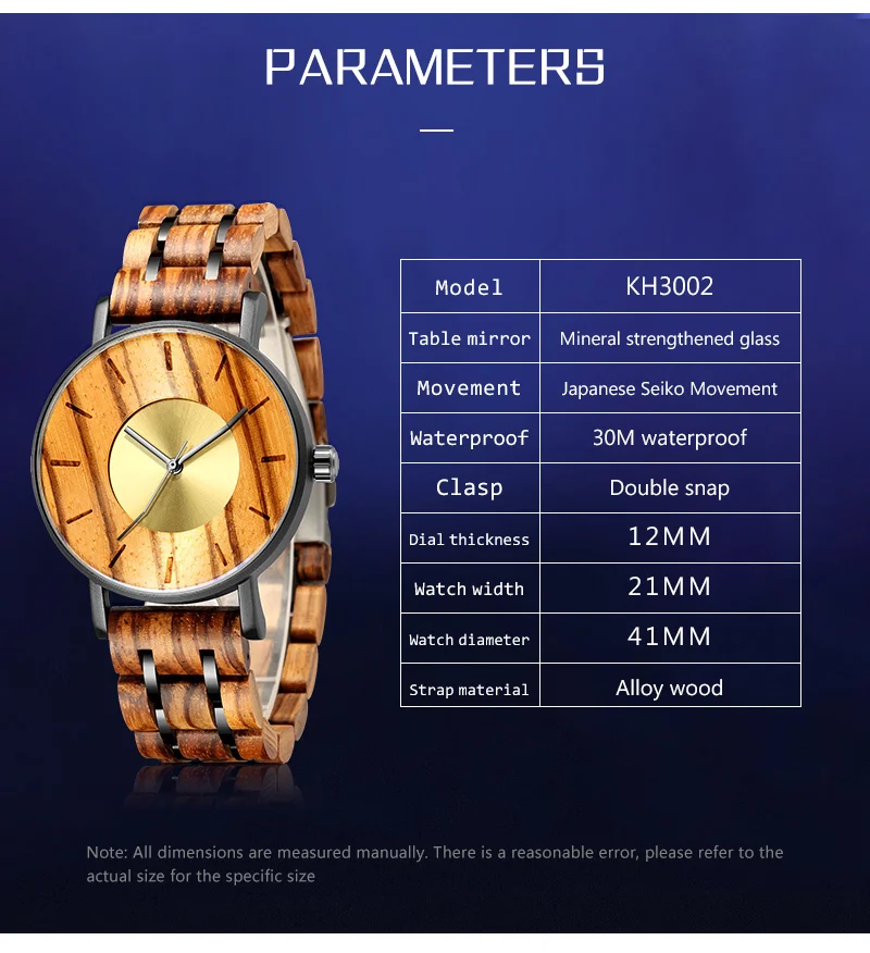 Top Brand Wooden Watch Men Wood Quartz Watches Luxury Military Sports Watch Waterproof Clock Male Business Relogio Masculino